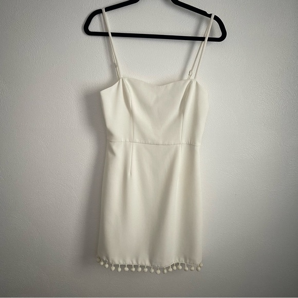 NWT French Connection Pom Pom Mini Dress size 6 no flaws white - Picture 5 of 16